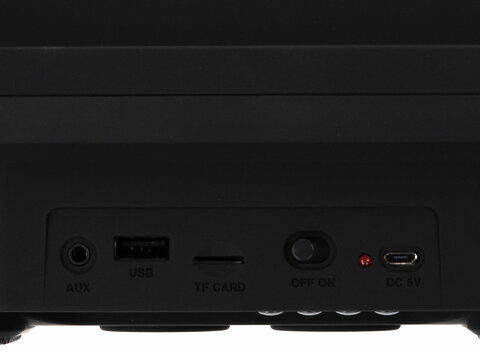 Колонка портативная с подсветкой SONNEN B306, 12 Вт, Bluetooth, FM-тюнер, microSD, MP3-плеер, черная, 513479