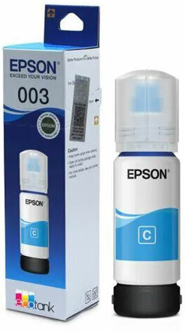 Чернила EPSON 003 (C13T00V298) для СНПЧ EPSON L3210/L3216/L3218, голубые, ОРИГИНАЛЬНЫЕ