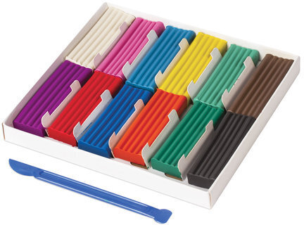 Пластилин классический ПИФАГОР "ЭНИКИ-БЕНИКИ", 12 цветов, 240 г, со стеком, картонная упаковка, 100973