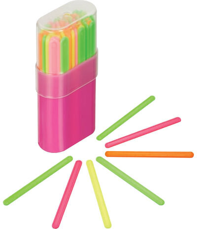 Счетные палочки (30 штук) многоцветные, в пластиковом пенале, СП06