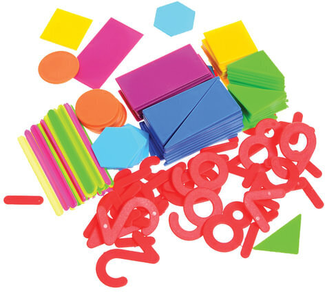 Касса цифр и счетных материалов ЮНЛАНДИЯ "ЛЁГКИЙ СЧЁТ", 132 элемента, пенал, 104751