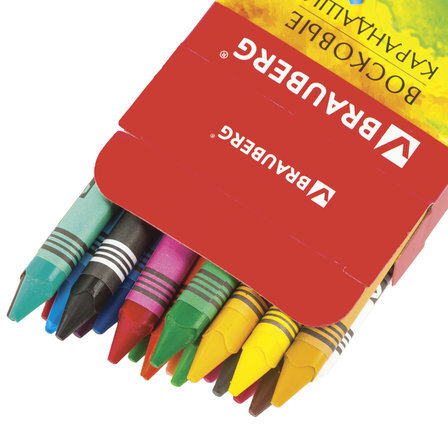 Восковые мелки BRAUBERG "АКАДЕМИЯ", НАБОР 24 цвета, 227285