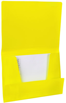 Папка на резинках BRAUBERG "Neon", неоновая, желтая, до 300 листов, 0,5 мм, 227461
