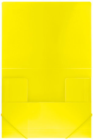 Папка на резинках BRAUBERG "Neon", неоновая, желтая, до 300 листов, 0,5 мм, 227461