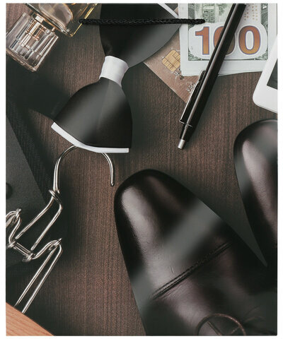 Пакет подарочный 26,5x12,7x33 см ЗОЛОТАЯ СКАЗКА "Businessman", выборочный лак, 608245