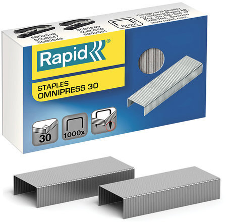 Скобы для степлера RAPID "Omnipress 30" №24/6, 1000 штук, до 30 листов, 5000559