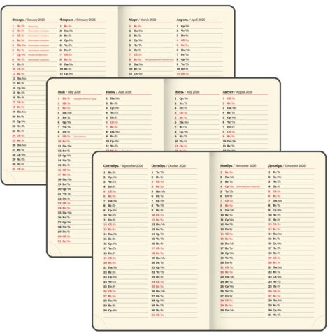 Ежедневник датированный 2026, МАЛЫЙ ФОРМАТ 100х150 мм, А6, BRAUBERG "Iguana", под кожу, черный, 117252