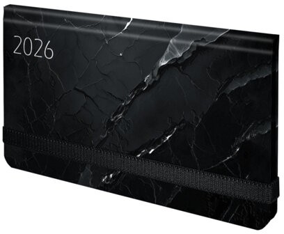 Еженедельник датированный 2026 с резинкой 171х93 мм, BRAUBERG, твердый, УФ-ЛАК, 64 л., "Marble", 117357