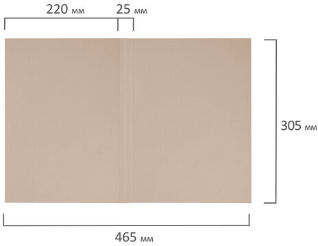 Папка без скоросшивателя "Дело", картон, плотность 440 г/м2, до 200 листов, BRAUBERG, 110929