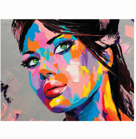 Картина по номерам 40х50 см, ОСТРОВ СОКРОВИЩ "Радужная женщина", на подрамнике, акрил, кисти, 663331