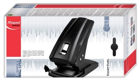 Дырокол MAPED (Франция) "Essentials", металлический, мощный, на 70 листов, черный, 406411