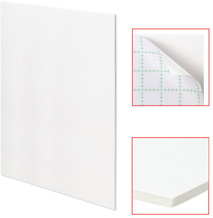 Пенокартон матовый САМОКЛЕЯЩИЙСЯ, 70х100 см, толщина 5 мм, белый, BRAUBERG, 112481