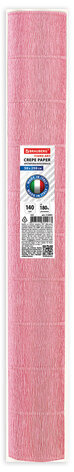 Бумага гофрированная/креповая (ИТАЛИЯ) 140 г/м2, 50х250 см, светло-розовая (949), BRAUBERG FIORE, 112591