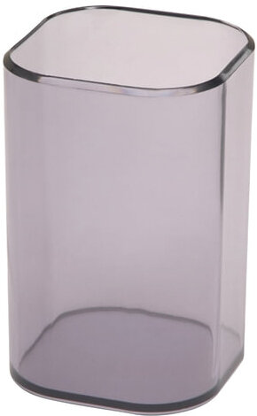 Подставка-органайзер "Визит" (стакан для ручек), 70х70х100 мм, тонированная серая, СН35