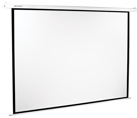 Экран проекционный настенный (180x240 см), матовый, электропривод, 4:3, BRAUBERG MOTO, 236734