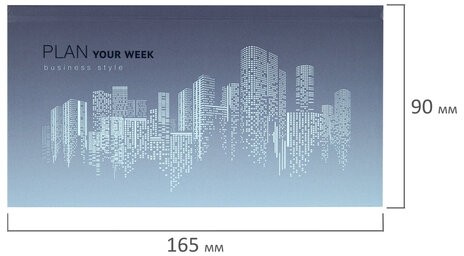 Планинг-еженедельник недатированный (165х90 мм) STAFF, твердая обложка, УФ-ЛАК, 64 л., "Metropolis", 113514