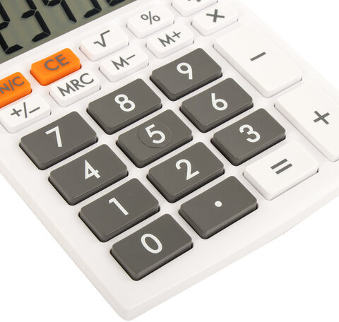 Калькулятор настольный BRAUBERG ULTRA-08-WT, КОМПАКТНЫЙ (154x115 мм), 8 разрядов, двойное питание, БЕЛЫЙ, 250512