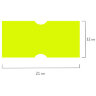 Этикет-лента 21х12 мм, прямоугольная, желтая, комплект 5 рулонов по 600 шт., BRAUBERG, 123569