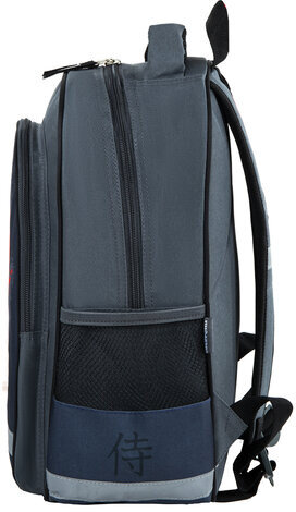 Рюкзак ПИФАГОР SCHOOL для начальной школы, "Samurai", 38x28х14 см, 270662