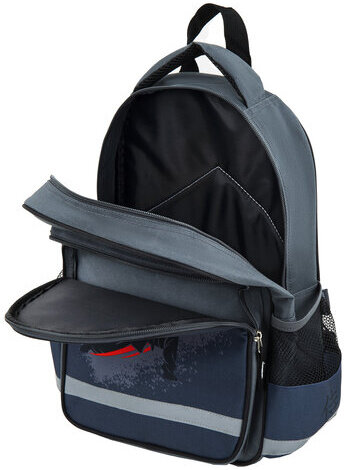 Рюкзак ПИФАГОР SCHOOL для начальной школы, "Samurai", 38x28х14 см, 270662