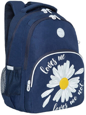 Рюкзак GRIZZLY школьный, анатомическая спинка, 2 отделения, для девочек, &quot;CAMOMILE&quot;, 40х27х20 см, RG-260-2/1