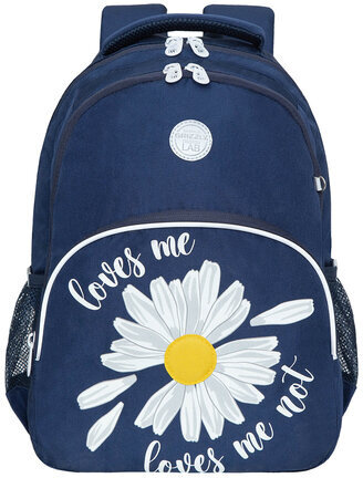 Рюкзак GRIZZLY школьный, анатомическая спинка, 2 отделения, для девочек, "CAMOMILE", 40х27х20 см, RG-260-2/1