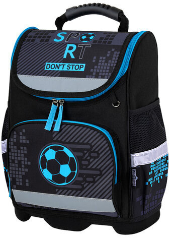 Ранец ЮНЛАНДИЯ WISE, 1 отделение, 3 кармана, устойчивое дно, "Sport game", 37x29х15 см, 272072