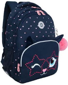 Рюкзак GRIZZLY школьный, анатомическая спинка, 2 отделения, для девочек, WINK, 40х27х20 см, RG-460-6/4