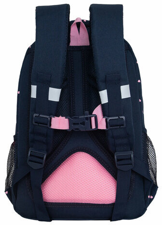 Рюкзак GRIZZLY школьный, анатомическая спинка, 2 отделения, для девочек, WINK, 40х27х20 см, RG-460-6/4