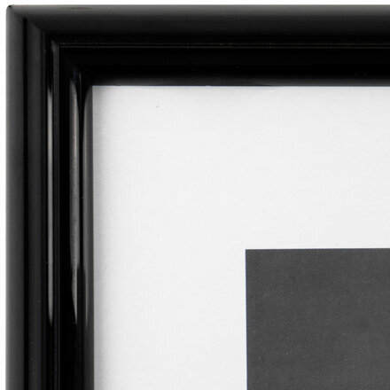 Рамка 21х30 см небьющаяся, багет 14 мм, пластик, BRAUBERG "Original", черная, 391229