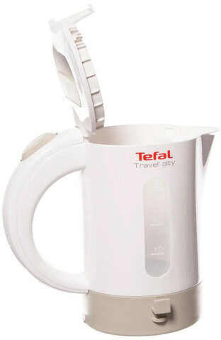 Чайник TEFAL KO120130, 0,5 л, 650 Вт, закрытый нагревательный элемент, пластик, бело-бежевый, 7211001544