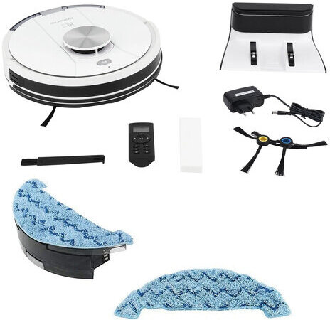 Робот-пылесос POLARIS PVCR 3900 IQ Home Panorama Aqua, влажная уборка, контейнер 0,45 л, работа до 2-х ч, белый, 60287