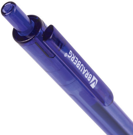 Ручка шариковая масляная автоматическая BRAUBERG "Tone", СИНЯЯ, корпус тонированный, узел 0,7 мм, линия письма 0,35 мм, 142414