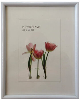 Рамка премиум 40х50 см, пластик, багет 13 мм, &quot;Maria&quot;, белая, 5052-16-0001