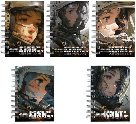 Блокнот МАЛЫЙ ФОРМАТ А6, 160 л, гребень, картон, клетка, АЛЬТ, Гравитация, 3-160-010/04