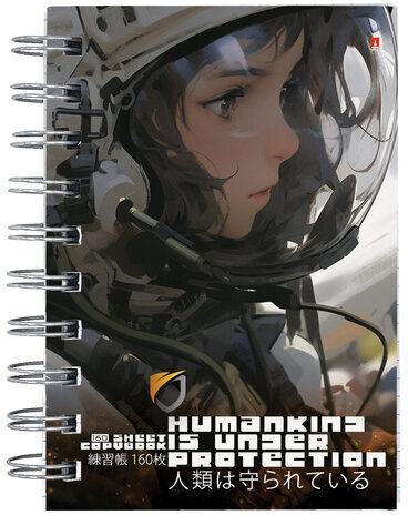 Блокнот МАЛЫЙ ФОРМАТ А6, 160 л, гребень, картон, клетка, АЛЬТ, Гравитация, 3-160-010/04