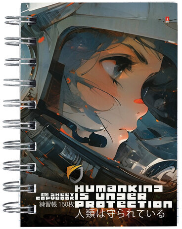 Блокнот МАЛЫЙ ФОРМАТ А6, 160 л, гребень, картон, клетка, АЛЬТ, Гравитация, 3-160-010/04