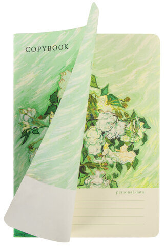 Тетрадь 40 л. в клетку обложка SoftTouch, бежевая бумага 70 г/м2, сшивка, А5 (147х210 мм), WHITE ROSES, BRAUBERG, 403785