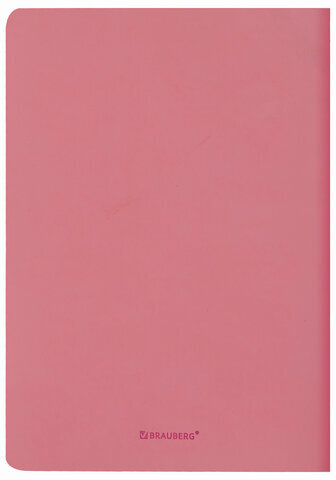 Тетрадь 60 л. в линию обложка кожзам SoftTouch, сшивка, B5 (179х250мм), РОЗОВЫЙ, BRAUBERG RAINBOW, 403885