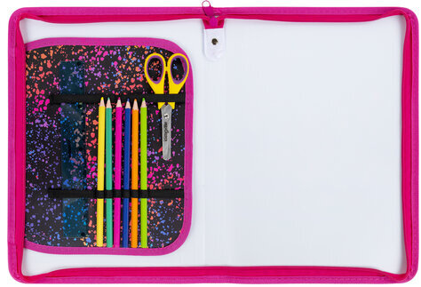 Папка для труда на молнии ЮНЛАНДИЯ А4, 1 отделение, откидная планка, органайзер, "True friend", 272221