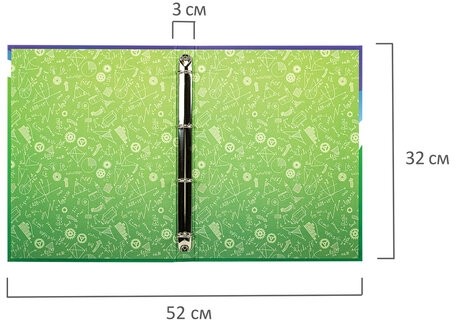 Папка-портфолио школьника/дошкольника "ШКОЛЬНАЯ ИСТОРИЯ", 4 кольца, обложка твёрдая матовая, BRAUBERG, 115241