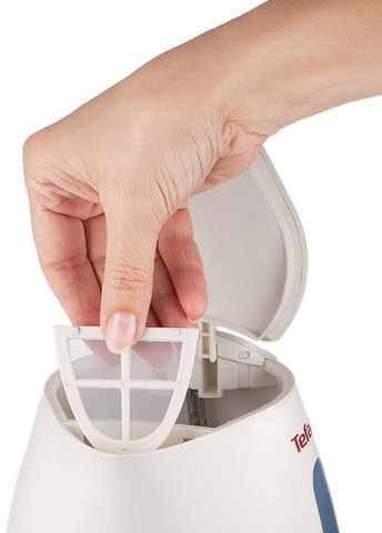 Чайник TEFAL KO29913E, 1,5 л, 2200 Вт, закрытый нагревательный элемент, пластик, белый