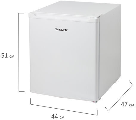 Холодильник SONNEN DF-1-06, однокамерный, объем 47 л, морозильная камера 4 л, 44х47х51 см, белый, 454213
