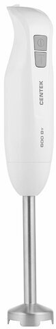 Блендер погружной CENTEK CT-1344, 600 Вт, 2 скорости, 1 насадка, стакан, белый