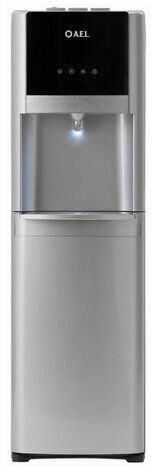 Кулер для воды AEL LC-AEL-809a, напольный, НАГРЕВ/ОХЛАЖДЕНИЕ КОМПРЕССОРНОЕ, 1 кран, серебро, 00060