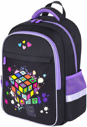 Рюкзак BRAUBERG FAVOUR, 2 отделения, 3 кармана, "Bright cube", 40х29х15 см, 271418