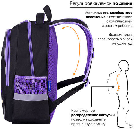 Рюкзак BRAUBERG FAVOUR, 2 отделения, 3 кармана, "Bright cube", 40х29х15 см, 271418
