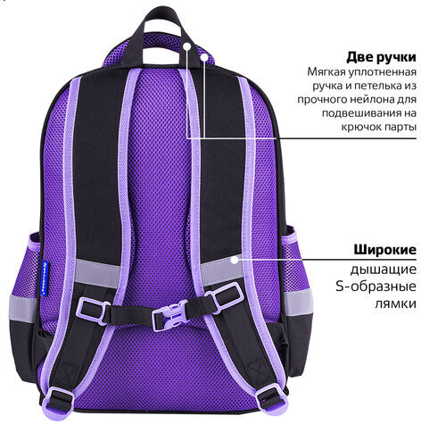 Рюкзак BRAUBERG FAVOUR, 2 отделения, 3 кармана, "Bright cube", 40х29х15 см, 271418