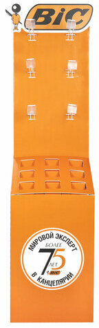 Стойка напольная для размещения товара BIC, 180х40х40 см, 9 отделений, 6 крючков, БЕЗ НАПОЛНЕНИЯ, 504158