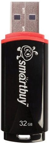 Флеш-диск 32 GB, SMARTBUY Crown, USB 2.0, черный, SB32GBCRW-K